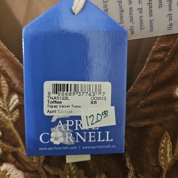 April Cornell, Velvet Toffee Tunic Top. - Picture 3 of 11